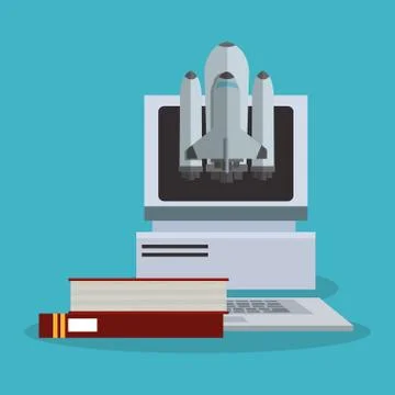 Colorful computer and science design Stock Illustration