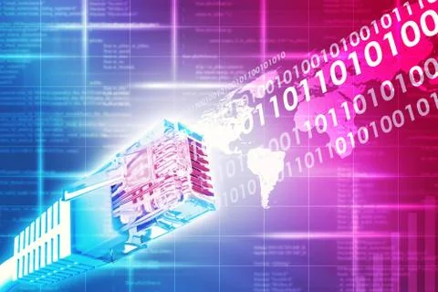 Colorful computer cable Stockillustratie