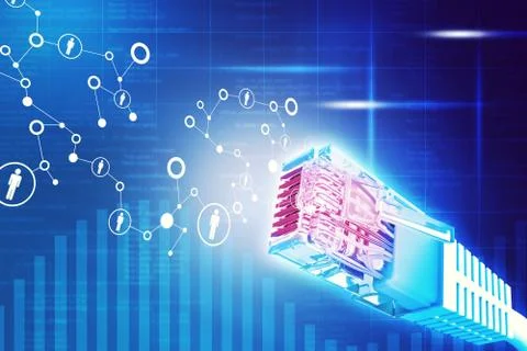Colorful computer cable Stock Illustration