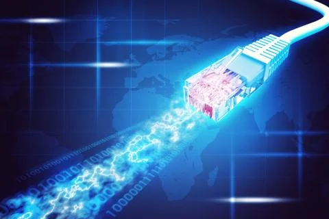 Colorful computer cable Illustrazione stock