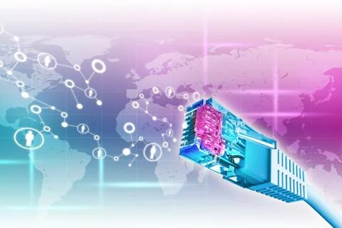 Colorful computer cable Stock Illustration