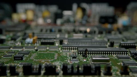 Colorful Computer Circuit City Backdrop Stock Footage 255068188