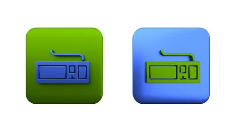 Colorful Computer keyboard icon isolated on white background. PC component .. Illustrazione stock