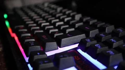 Colorful of computer keyboard Stock Photos