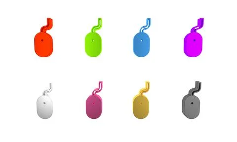 Colorful Computer mouse icon isolated on white background. Optical with whe.. 스톡 일러스트