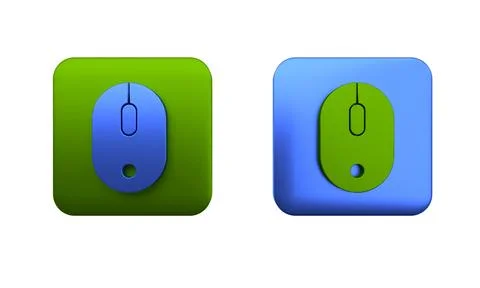 Colorful Computer mouse icon isolated on white background. Optical with whe.. Stock Illustration