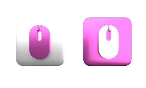 Colorful Computer mouse icon isolated on white background. Optical with whe.. Stock Photos