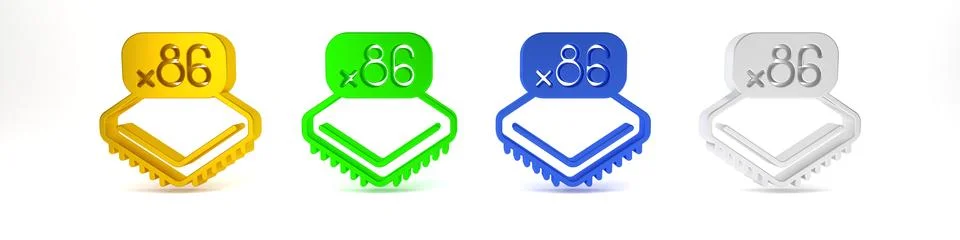 Colorful Computer processor with microcircuits CPU icon isolated on white b.. 스톡 일러스트