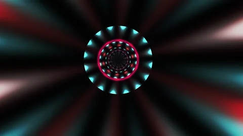 Colorful concentric circle light pattern animation. Stock Footage 340001035