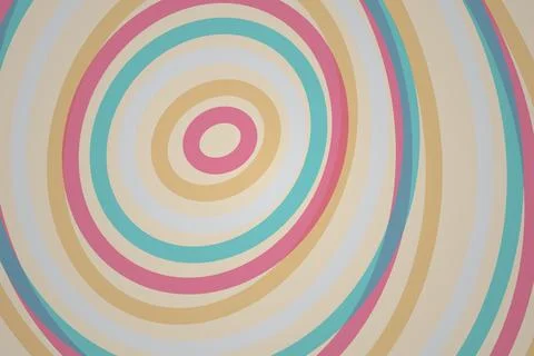 Colorful concentric circles abstract pattern background Stock Illustration