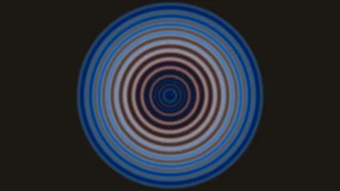 Colorful concentric circles create a pattern with motion Stock Footage 338277178