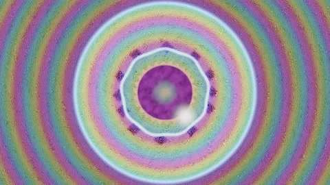 Colorful concentric circles create a vibrant visual effect Stock Footage 337374872
