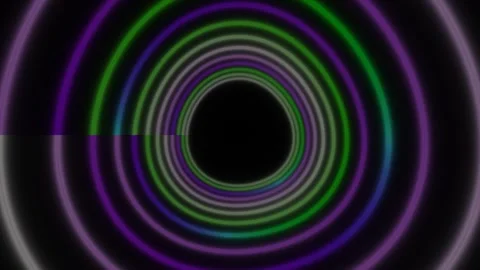 Colorful concentric circles create a vibrant display in Stock Footage 339349825