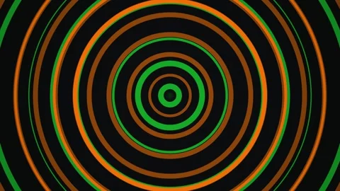 Colorful concentric circles create a vibrant visual pattern Stock Footage 339374277