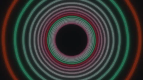 Colorful concentric circles creating a tunnel effect with Stock Footage 339340773
