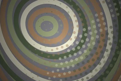 Colorful concentric circles with dotted pattern background Stock Illustration