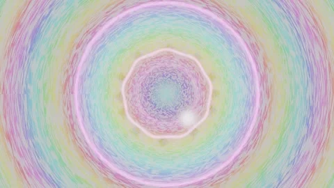Colorful concentric circles form a vibrant pattern with soft hues Stock Footage 337387779