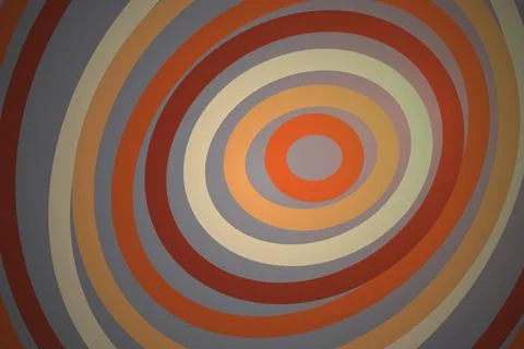 Colorful concentric circles pattern on a dark background Stock Illustration