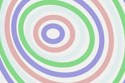 Colorful concentric circles pattern on plain background Stock Photos