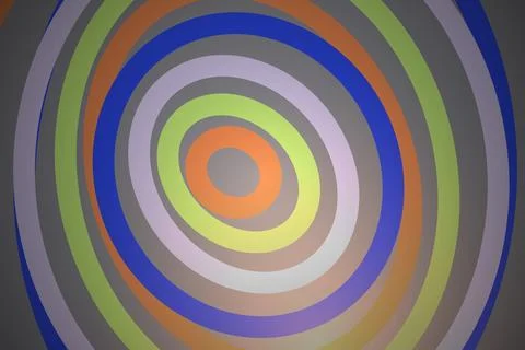 Colorful concentric circles pattern on a smooth surface Stock Photos