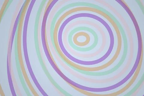 Colorful concentric circles pattern on a smooth surface Stock Photos
