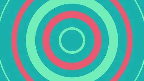 Colorful concentric circles pattern with vibrant lines Stock Illustration