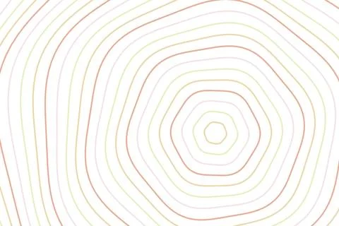 Colorful concentric circles pattern on white background Stock Photos