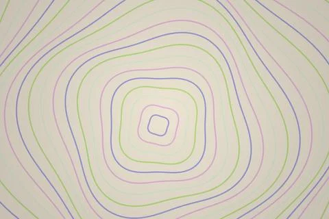 Colorful concentric circles pattern on a white background Stock Photos