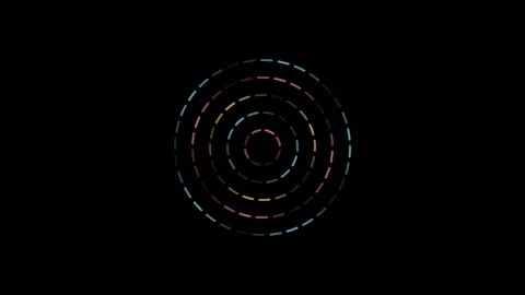 Colorful Concentric Circular Tech Loading Screen 스톡 동영상 341708503