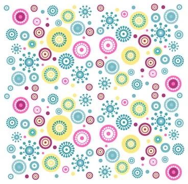 Colorful concentric geographic pattern as spring background for print, wrap.. Stock Illustration