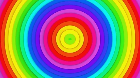 Colorful concentric lines abstract 3D animation seamless loop 4k UHD (3840x2160) 스톡 동영상 76595510
