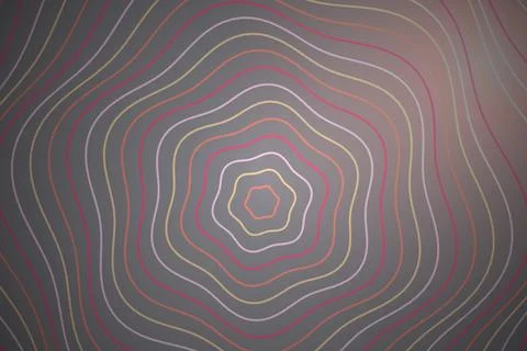 Colorful concentric lines pattern on dark background Stock Photos