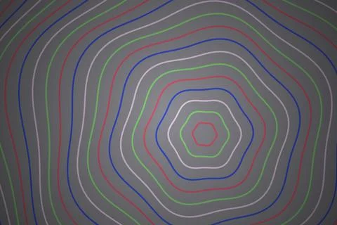 Colorful concentric lines pattern with rainbow hues Stock Photos
