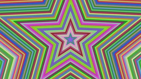 Colorful concentric nested stars abstract geometric background Stock Illustration
