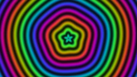 Colorful concentric patterns create visual energy and Stock Footage 338226780