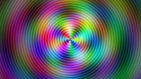 Colorful Concentric Rings Gradient Seamless Loop Stock Footage 342686056