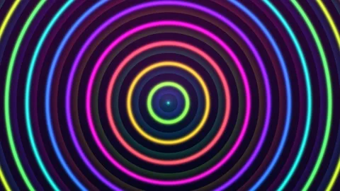 Colorful Concentric Ripple Background for Visual Effects Stock Footage 343387289