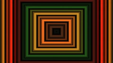 Colorful concentric squares create vibrant patterns and Stock Footage 338302072