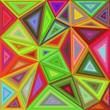 Colorful concentric triangle mosaic background 스톡 일러스트
