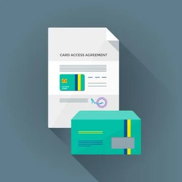 Colorful conditional card access set illustration. Stock Illustration
