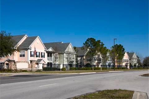 Colorful condos Stock Photos