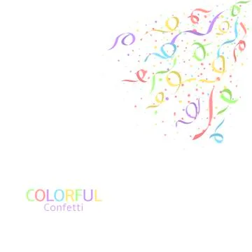 Colorful confetti background Stock Illustration