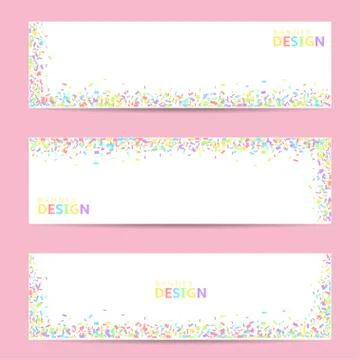 Colorful confetti background Stock Illustration