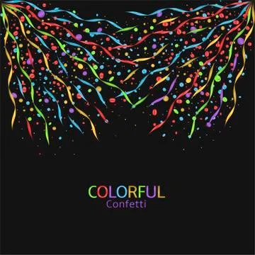 Colorful confetti background Illustrazione stock