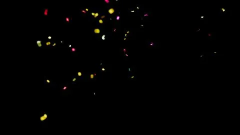 Colorful Confetti Camera Focus Depth. Multicolored Confetti Overlay. Illustrazione stock