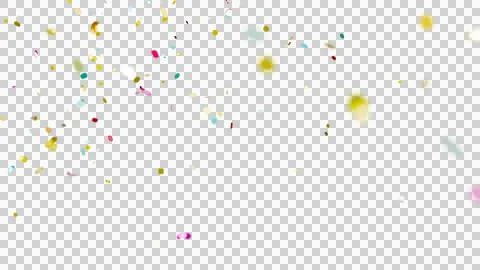Colorful Confetti Camera Focus Depth. Multicolored Confetti Overlay. Stock Illustration