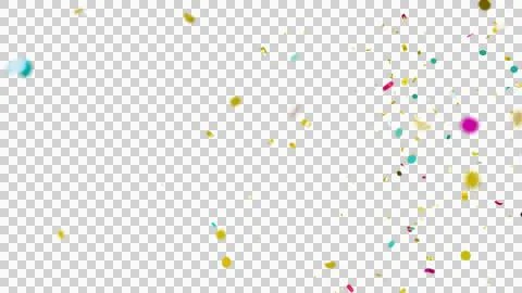 Colorful Confetti Camera Focus Depth. Multicolored Confetti Overlay. Stock Illustration