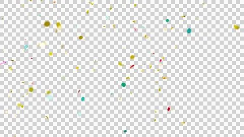 Colorful Confetti Camera Focus Depth. Multicolored Confetti Overlay. Stock Illustration