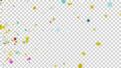 Colorful Confetti Camera Focus Depth. Multicolored Confetti Overlay. Illustrazione stock