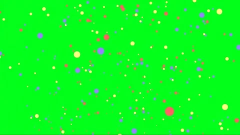 Colorful Confetti Circles Falling Animation on Green Screen Stock Footage 341261903
